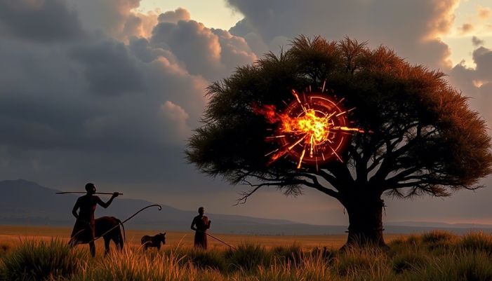 which excerpt from "the beginnings of the maasai” is the best example of a feature found in myths? 